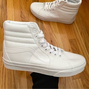Vans All-White High Top Sneakers